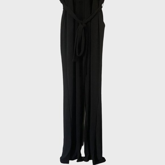 INC International Concepts Tie-Waist V-Neck Jumpsuit Black Women's Size XL New - Picture 7 of 13